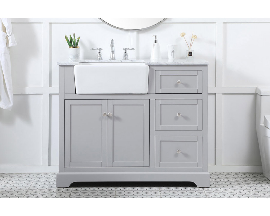 Elegant Bathroom Vanity - Gray (VF60242GR)