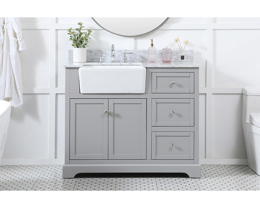 Elegant Bathroom Vanity - Gray (VF60242GR-BS)