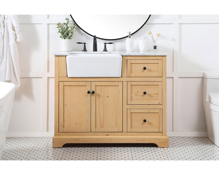 Elegant Bathroom Vanity - Natural Wood (VF60242NW)