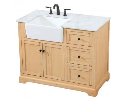 Elegant Bathroom Vanity - Natural Wood (VF60242NW)