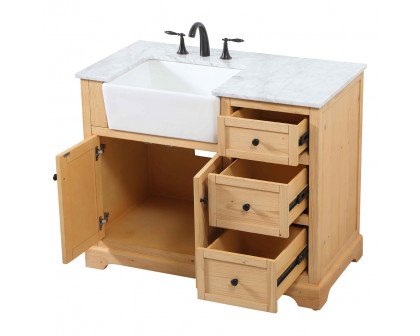 Elegant Bathroom Vanity - Natural Wood (VF60242NW)