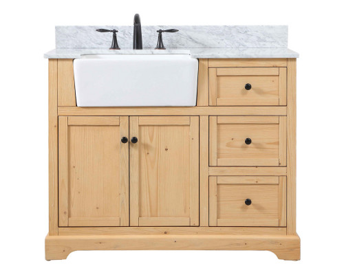 Elegant Bathroom Vanity - Natural Wood (VF60242NW-BS)