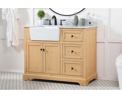 Elegant Bathroom Vanity - Natural Wood (VF60242NW-BS)