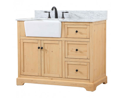 Elegant Bathroom Vanity - Natural Wood (VF60242NW-BS)