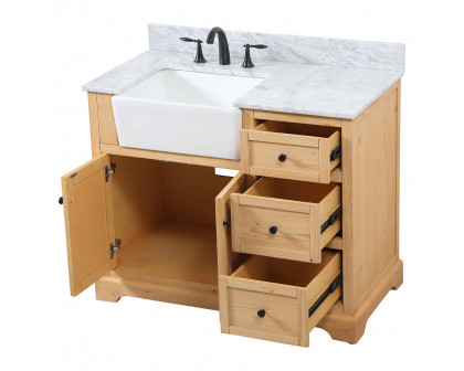 Elegant Bathroom Vanity - Natural Wood (VF60242NW-BS)