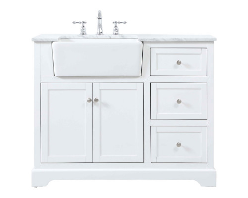 Elegant Bathroom Vanity - White (VF60242WH)