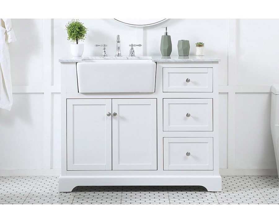 Elegant Bathroom Vanity - White (VF60242WH)