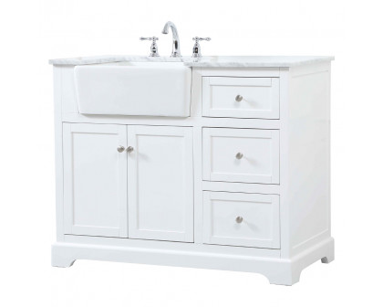 Elegant Bathroom Vanity - White (VF60242WH)