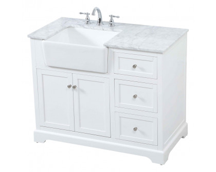 Elegant Bathroom Vanity - White (VF60242WH)