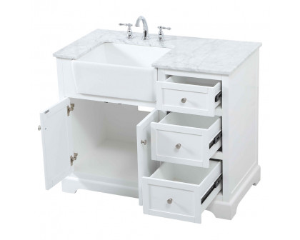 Elegant Bathroom Vanity - White (VF60242WH)