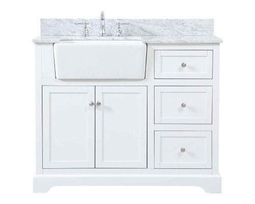 Elegant Bathroom Vanity - White (VF60242WH-BS)