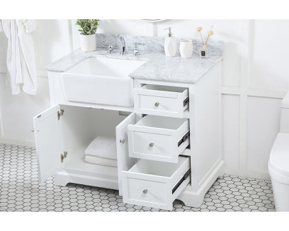 Elegant Bathroom Vanity - White (VF60242WH-BS)