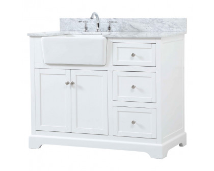 Elegant Bathroom Vanity - White (VF60242WH-BS)