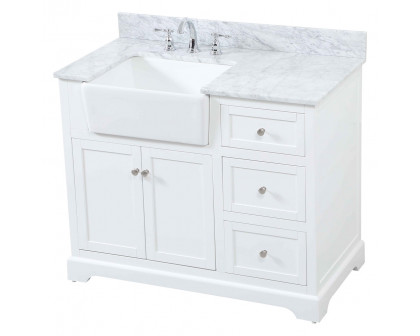 Elegant Bathroom Vanity - White (VF60242WH-BS)