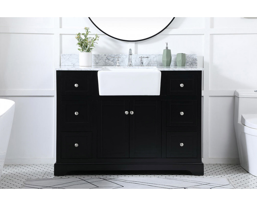 Elegant Bathroom Vanity - Black (VF60248BK-BS)