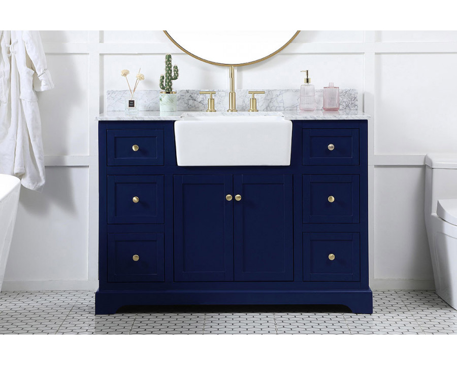 Elegant Bathroom Vanity - Blue (VF60248BL-BS)