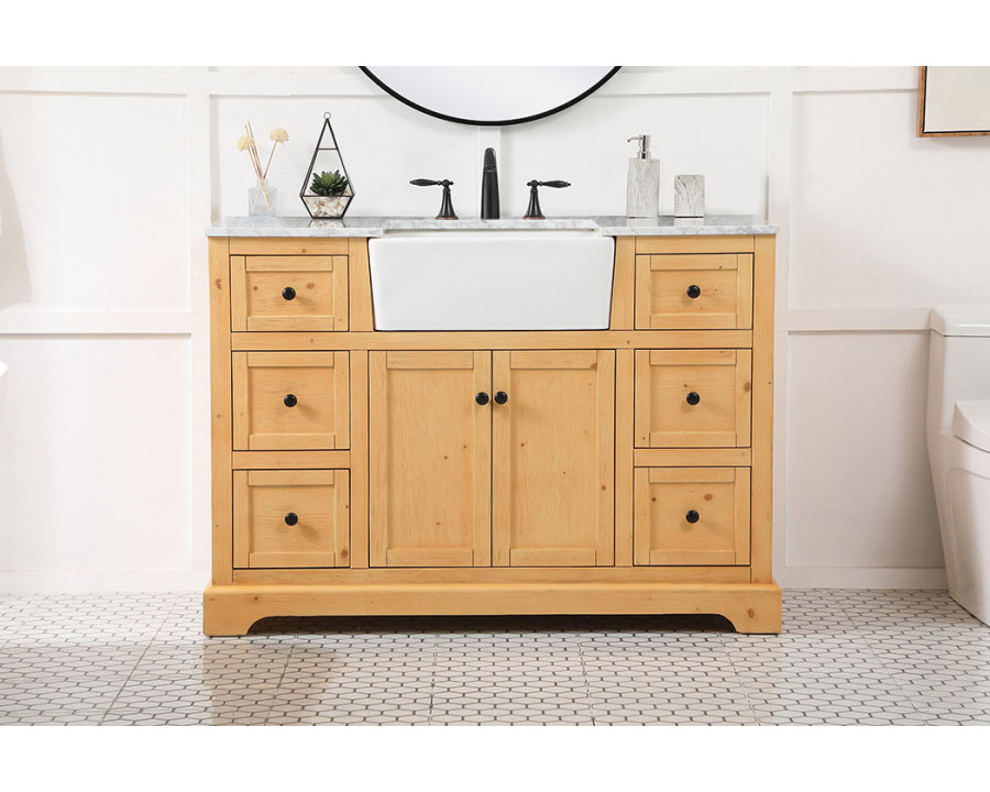 Elegant Bathroom Vanity - Natural Wood (VF60248NW)