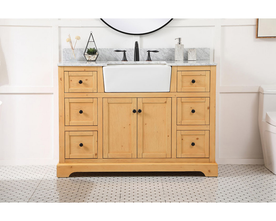 Elegant Bathroom Vanity - Natural Wood (VF60248NW-BS)