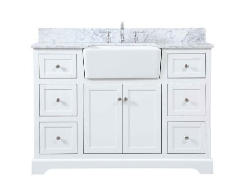 Elegant Bathroom Vanity - White (VF60248WH-BS)