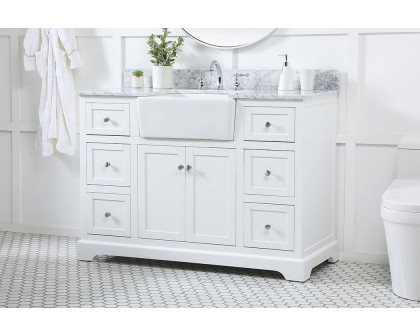 Elegant Bathroom Vanity - White (VF60248WH-BS)