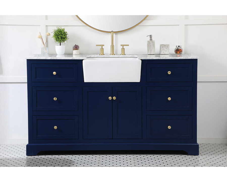 Elegant Bathroom Vanity - Blue (VF60260BL)