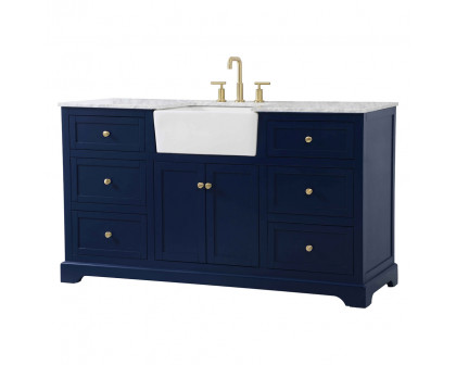 Elegant Bathroom Vanity - Blue (VF60260BL)