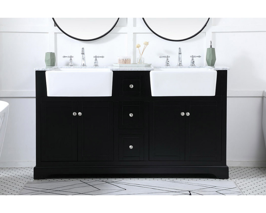 Elegant Bathroom Vanity - Black (VF60260DBK)