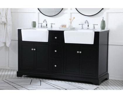 Elegant Bathroom Vanity - Black (VF60260DBK)