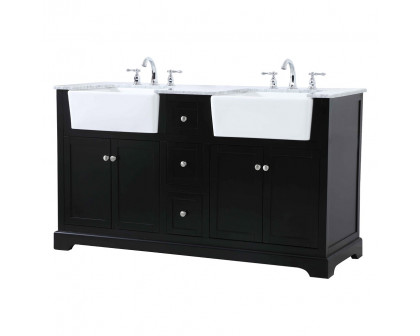 Elegant Bathroom Vanity - Black (VF60260DBK)