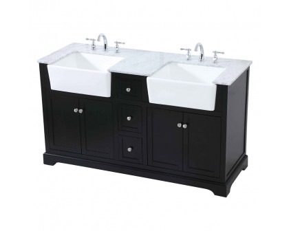 Elegant Bathroom Vanity - Black (VF60260DBK)