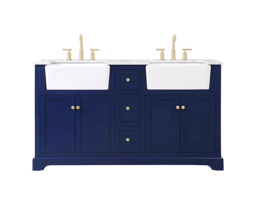 Elegant Bathroom Vanity - Blue (VF60260DBL)