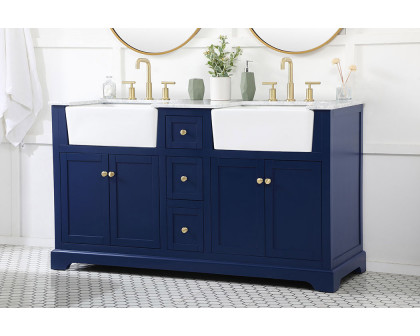 Elegant Bathroom Vanity - Blue (VF60260DBL)