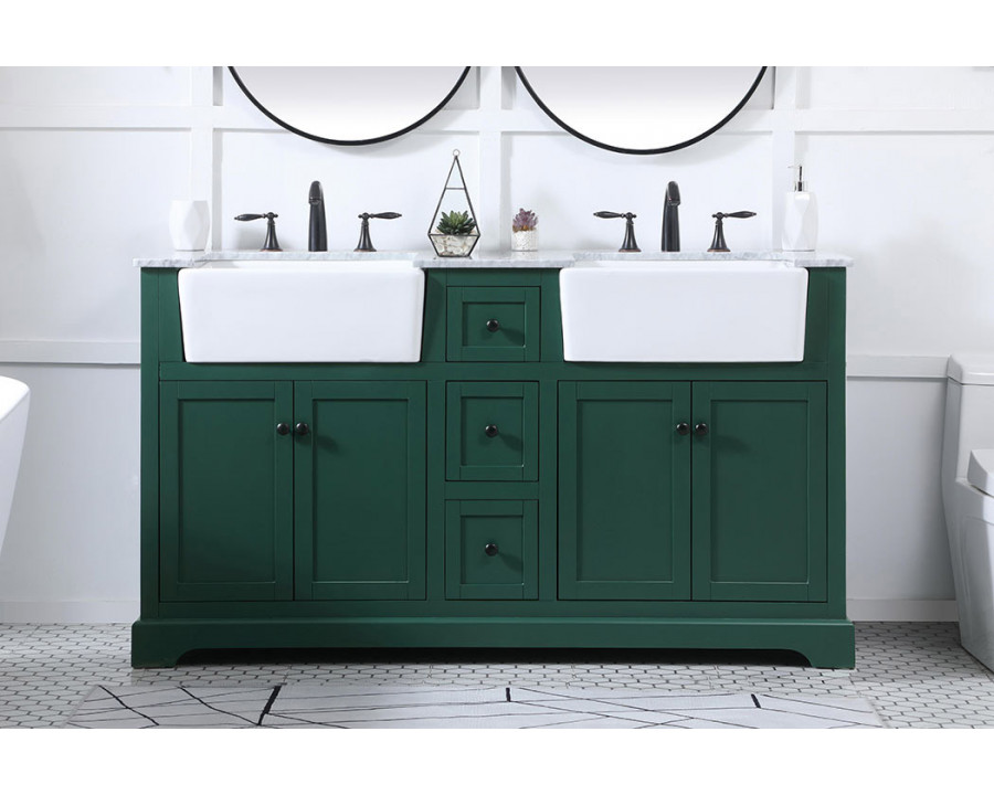 Elegant Bathroom Vanity - Green (VF60260DGN)