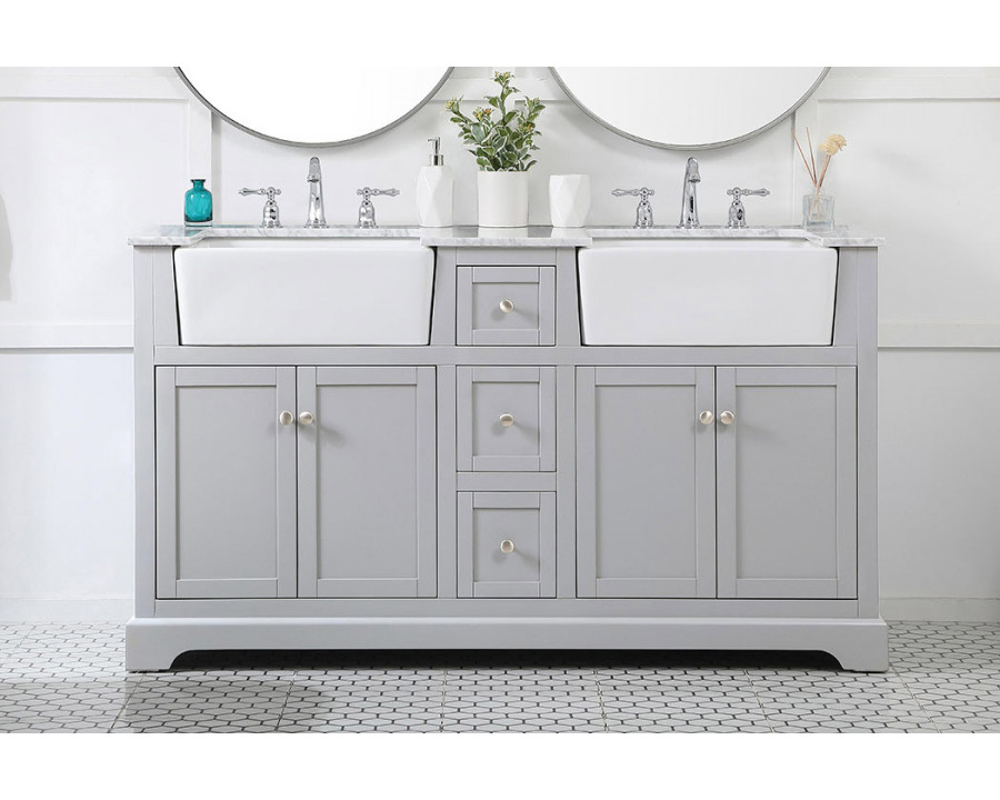 Elegant Bathroom Vanity - Gray (VF60260DGR)