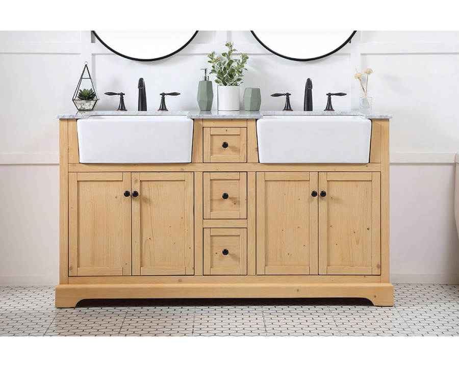 Elegant Bathroom Vanity - Natural Wood (VF60260DNW)