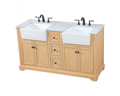 Elegant Bathroom Vanity - Natural Wood (VF60260DNW)