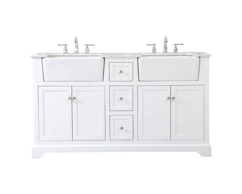 Elegant Bathroom Vanity - White (VF60260DWH)