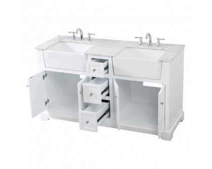 Elegant Bathroom Vanity - White (VF60260DWH)