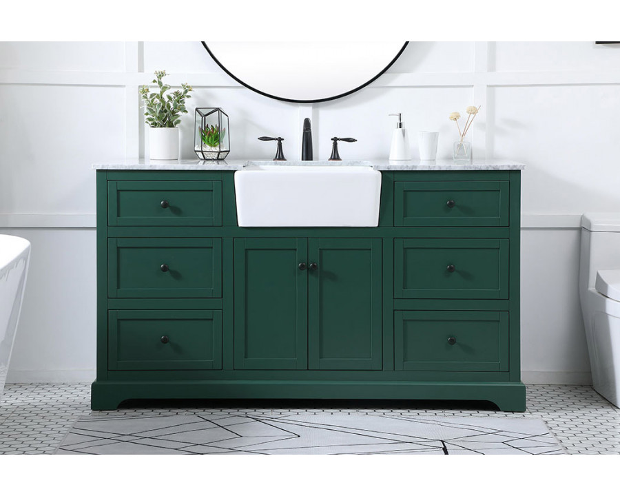 Elegant Bathroom Vanity - Green (VF60260GN)