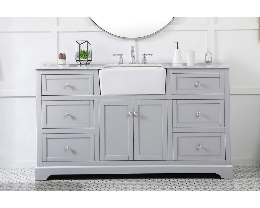 Elegant Bathroom Vanity - Gray (VF60260GR)