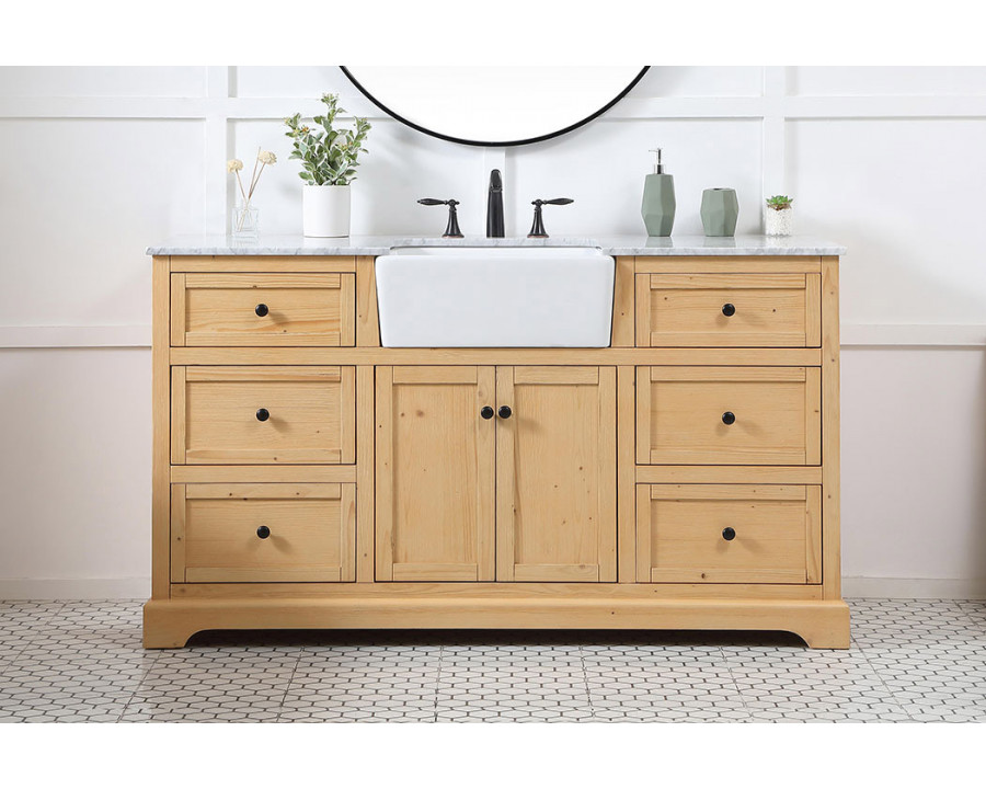 Elegant Bathroom Vanity - Natural Wood (VF60260NW)