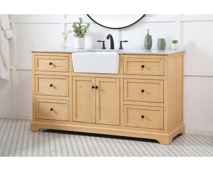 Elegant Bathroom Vanity - Natural Wood (VF60260NW)