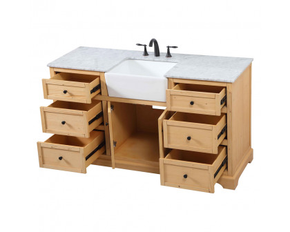 Elegant Bathroom Vanity - Natural Wood (VF60260NW)