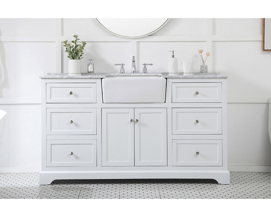 Elegant Bathroom Vanity - White (VF60260WH)