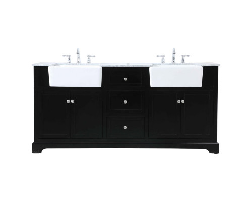 Elegant Bathroom Vanity - Black (VF60272DBK)