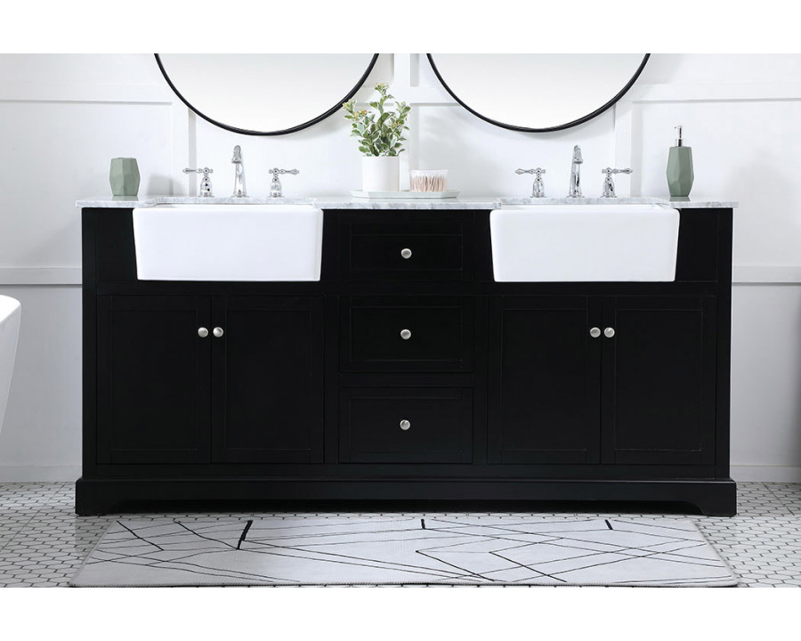 Elegant Bathroom Vanity - Black (VF60272DBK)