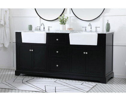 Elegant Bathroom Vanity - Black (VF60272DBK)