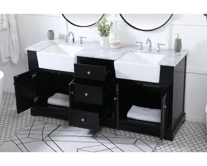 Elegant Bathroom Vanity - Black (VF60272DBK)