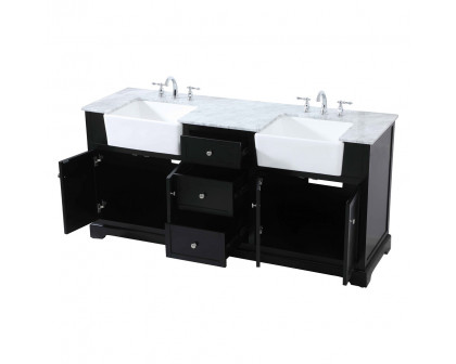 Elegant Bathroom Vanity - Black (VF60272DBK)