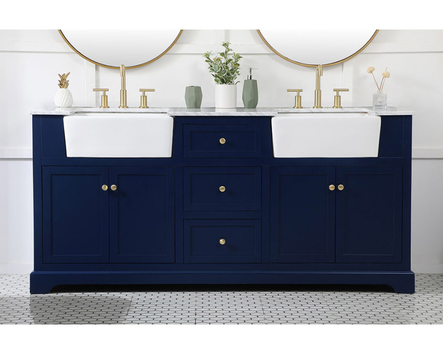 Elegant Bathroom Vanity - Blue (VF60272DBL)